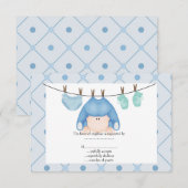 ベビーブルーラインベビーrsvp 出欠カード (正面/裏面)