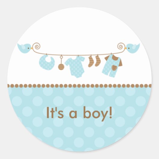 ベビーブルーランドリーラインシール ラウンドシール (正面)