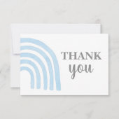 ベビーブルーレインボーありがとうノートカード ノートカード (正面)