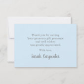 ベビーブルーレインボーありがとうノートカード ノートカード (裏面)