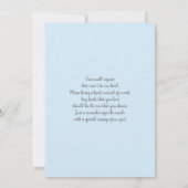 ベビーブルーレインボーベビーシャワーボーイ招待状 招待状 (裏面)