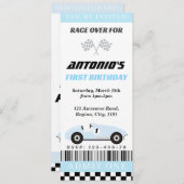 ベビーブルーレース招待状 招待状 (正面/裏面)