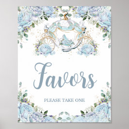 ベビーブルーローズプリンセスパンプキンカートおもてなしギフト ポスター