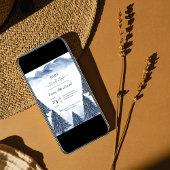 ベビーブルー冬の赤ちゃんシャワー外が冷たい 招待状