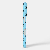 ベビーブルー地に黒のクロスステッチ Case-Mate iPhoneケース (裏面 / 右)