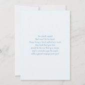 ベビーブルー服ベビシャワーボーイ招待状 招待状 (裏面)