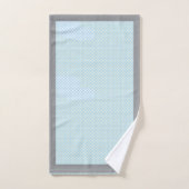 ベビーブルー水玉模様 バスタオルセット (ハンドタオル)