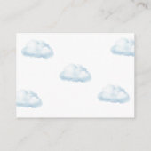 ベビーブルー熱気球ベビーシャワー用の本 エンクロージャーカード (裏面)