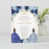 ベビーブルー王室のフローラ女子ツインズキンセアニラ 招待状 (スタンド正面)