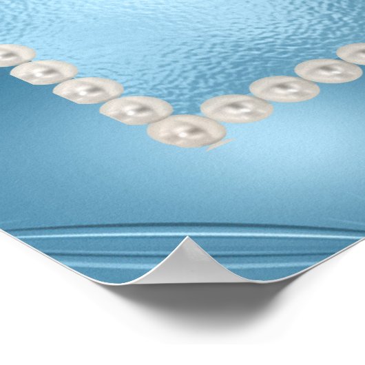 ベビーブルー真珠の写真キンチェニェラ ポスター (角)