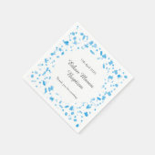 ベビーブルー紙吹雪バプテスマ《キリスト教》洗礼式や命名式 スタンダードカクテルナプキン (角)