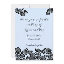 ベビーブルー結婚式招待状