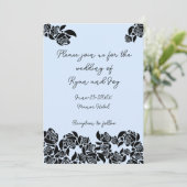 ベビーブルー結婚式招待状 招待状 (スタンド正面)