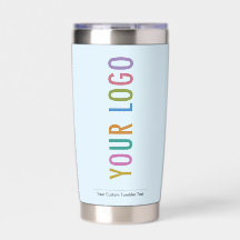 ベビーブルー絶縁タンブラーカスタムロゴのブランド