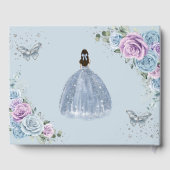 ベビーブルー薄紫フローラプリンセスシルバーキンセアニラ ゲストブック (裏面)