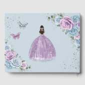 ベビーブルー薄紫フローラプリンセスシルバーキンセアニラ ゲストブック (裏面)