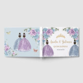 ベビーブルー薄紫フローラプリンセスツインキンセアニラ ゲストブック (全面)