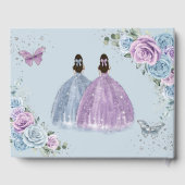 ベビーブルー薄紫フローラプリンセスツインキンセアニラ ゲストブック (裏面)