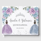 ベビーブルー薄紫フローラプリンセスツインキンセアニラ ゲストブック (正面)