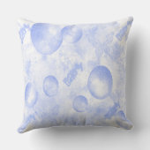 ベビーブルー蝶とバルーン装飾用クッション クッション (裏面)