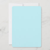 ベビーブルー誕生日パーティーの招待状 招待状 (裏面)