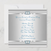 ベビーブルー誕生日パーティー 招待状 (裏面)