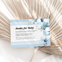 ベビーブルー赤ちゃんシャワーカード用の本