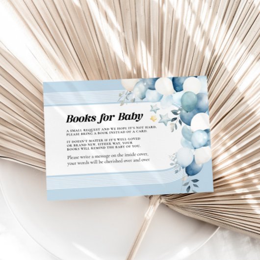 ベビーブルー赤ちゃんシャワーカード用の本 ノートカード