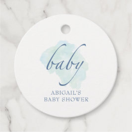 ベビーブルー赤ちゃんシャワー フェイバータグ