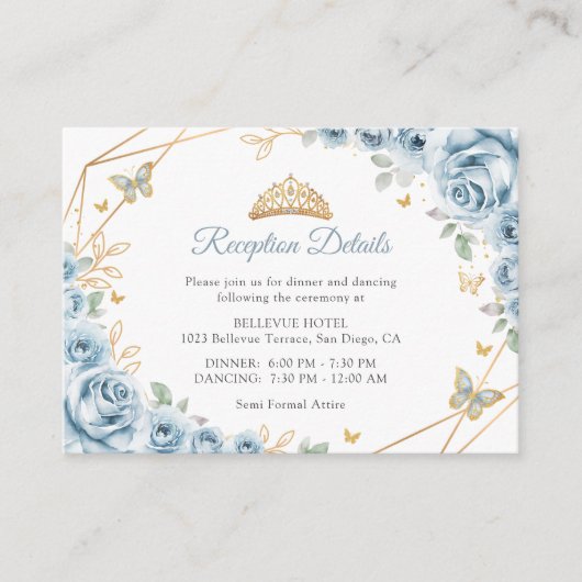 ベビーブルー金ゴールドフローラキンセアニェラ詳細 エンクロージャーカード (正面)