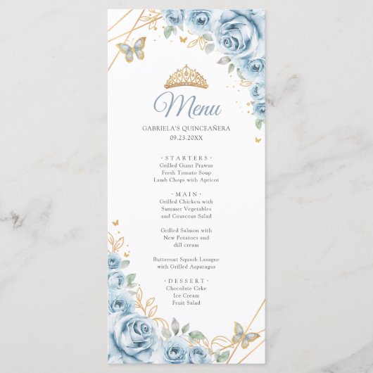 ベビーブルー金ゴールドフローラキンセアニェラ メニュー (正面)