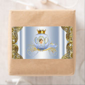 ベビーブルー金ゴールドプリンスベビシャワーウォーターボトル ラベル (インサイチュ)