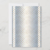 ベビーブルー金ゴールドプリンスベビーシャワー招待状 招待状 (裏面)