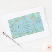 ベビーブルー金ゴールドホイルダマスク化粧品ボトルラベル 長方形シール (封筒)