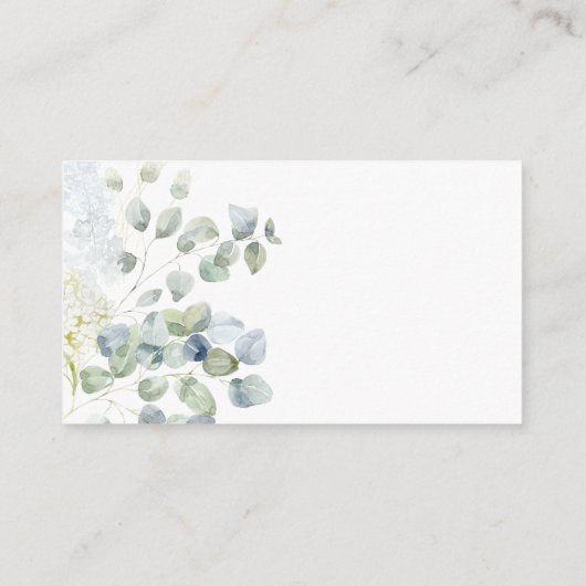 ベビーブルー開花シャワーおむつラッフルゲーム エンクロージャーカード (裏面)