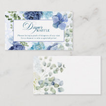 ベビーブルー開花シャワーおむつラッフルゲーム