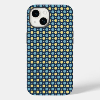 ベビーブルー黄色水玉模様パターン Case-Mate iPhone 14ケース