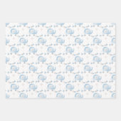ベビーブルー2ベビーシャワーの品揃え ラッピングペーパーシート (正面3)