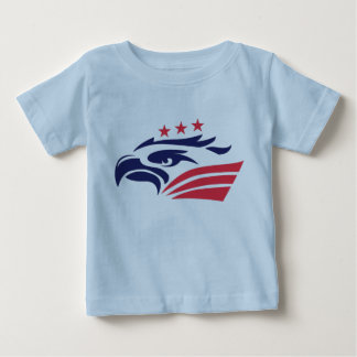 ベビーブルー2024年選挙アメリカベビーTシャツ ベビーTシャツ
