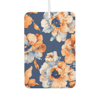 ベビーブルー、オレンジ、ネイビーフローラ カーエアーフレッシュナー