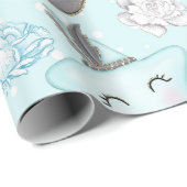 ベビーブルー&グレーゾウのランプのおもちゃ ラッピングペーパー (ロールコーナー)