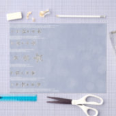 ベビーブルー&シルバーグリッタースターズスウィート16パーティー 薄葉紙 (クラフト)