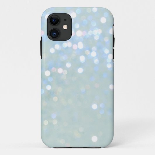 ベビーブルー/ホワイトグリッターiPhone 5カバー Case-Mate iPhoneケース (裏面)