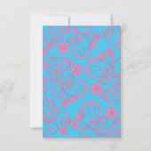 ベビーブルー&ライトピンクキンセアニスペインのラRSVP 招待状 (裏面)