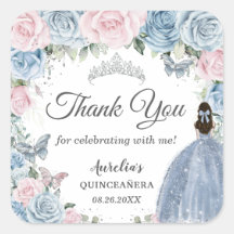 ベビーブルー ライトピンク フラワー プリンセス キンセアニエラ