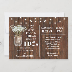 ベビーブレスの食べ物とブリュウをシャワー前に 招待状