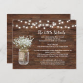 ベビーブレスフラワーズウェ結婚スタンズインサートカード 招待状 (正面/裏面)