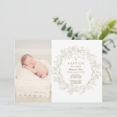 ベビーブレスフラワーズバプティスフォト招待状 招待状 (スタンド正面)