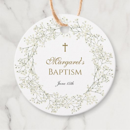 ベビーブレス 誕生記念日 洗礼 堅信礼 ギフトタグ フェイバータグ (正面)