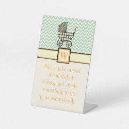 ベビーブロックのベビーカー台座標識 台座サイン